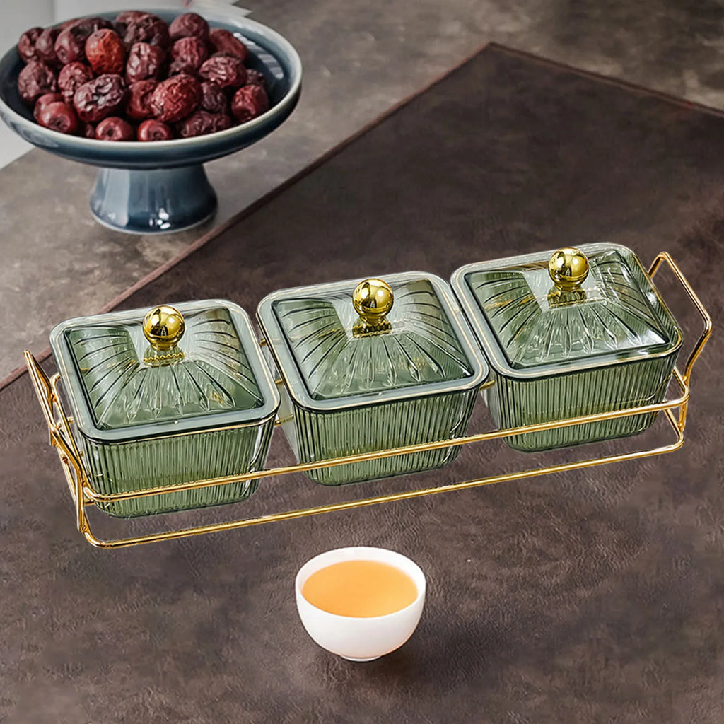 Platsic Caddy Serving Platter Condiment Tray Storage Container Dried Fruit Tray Fruit Snacks Serving Platter for Wedding Kitchen
