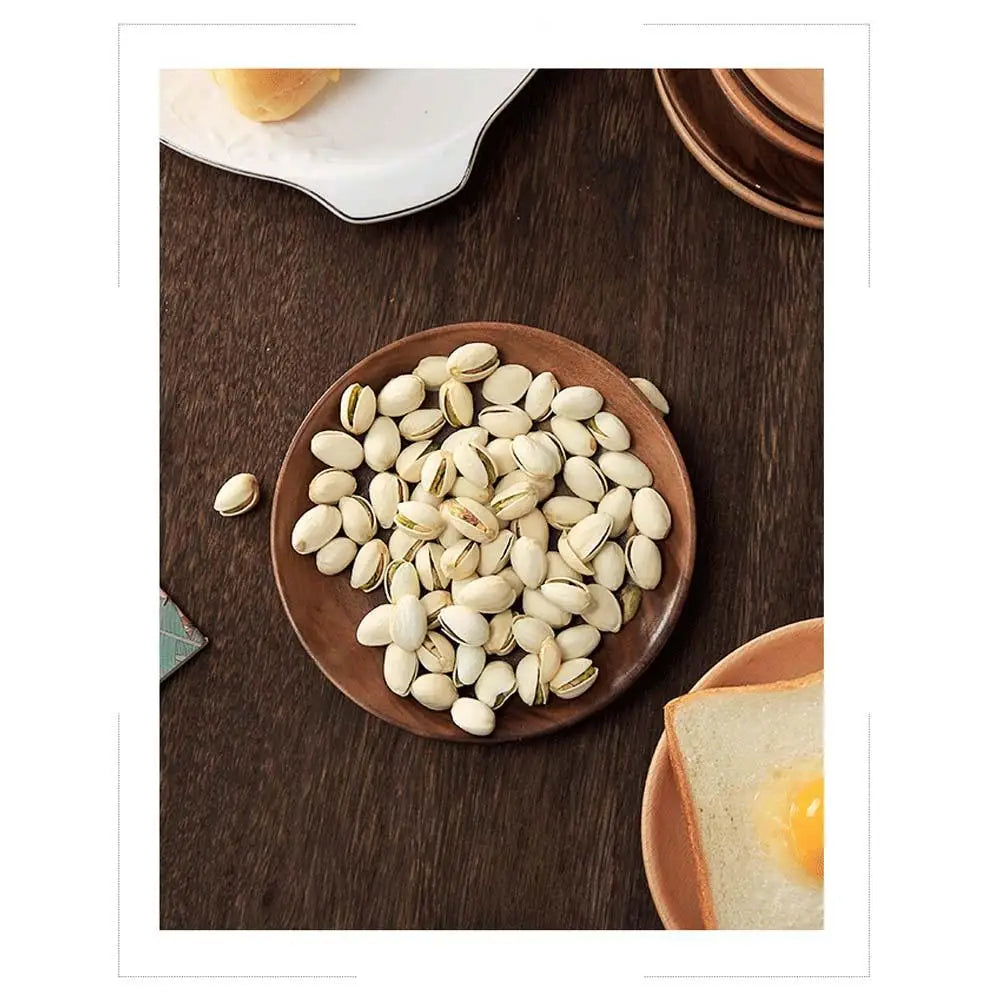 1 pc Round Wood Serving Plate Japanese Style Eco Friendly Black Walnut Dinnerware Tray For Appetizers Decorative Plates