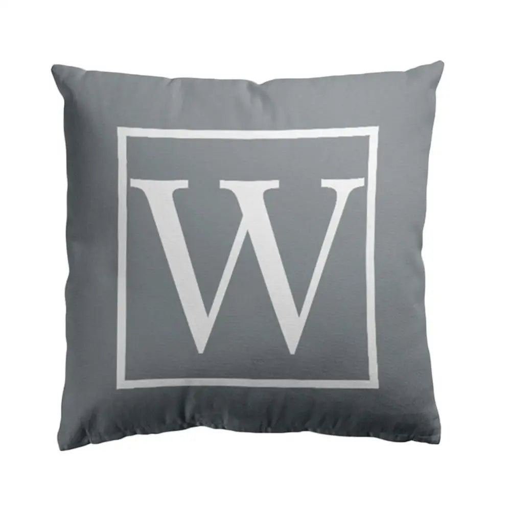 Pillow Cover Cushion Case 45x45cm English Letter Print Home Sofa Bed Car Decor