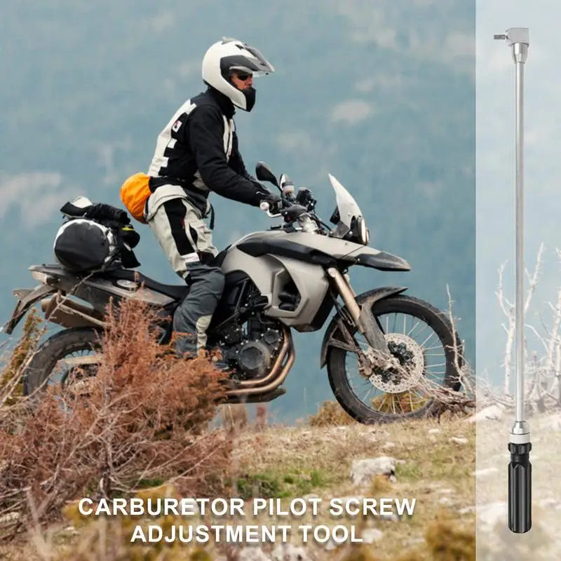 Pilot Screw Adjusting Tool Flat Head Screwdriver Motorcycle Carburetor Adjuster 90 Angled Head Metal Replacement Parts For