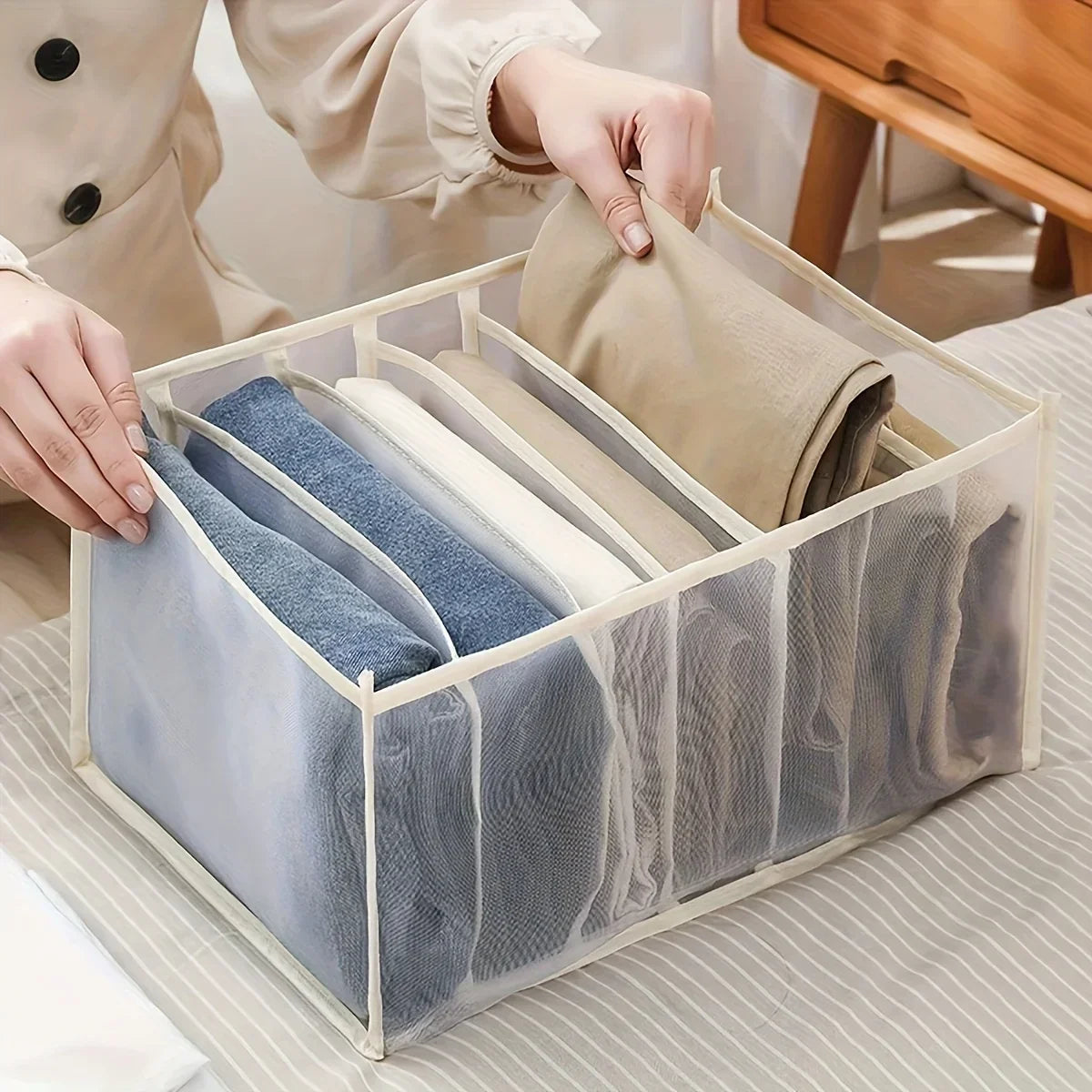 Jeans Organization Storage Box Closet Organizer Clothing Organization System Drawer Organizers Cabinet Pants Storage Organizer