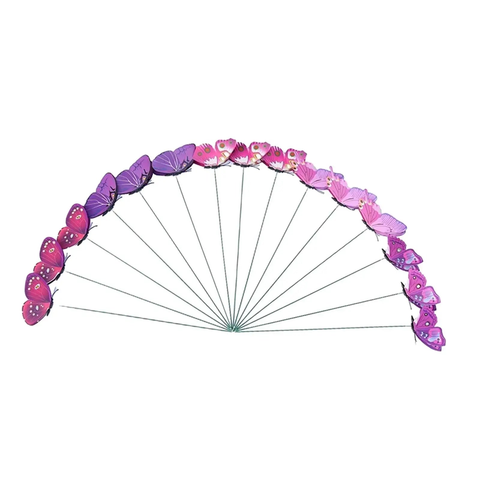 24Pcs Butterfly Garden Stakes Butterfly Decorations Outdoor Art Outside Planter Decorative Lawn Ornaments for Porch Plant Pot