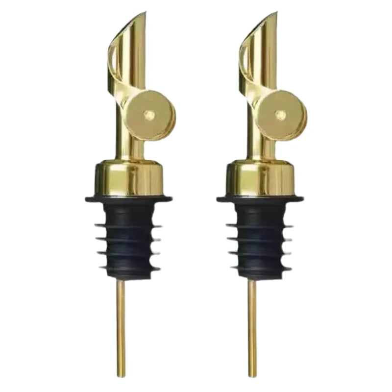 1PC Oil Bottle Stopper Cap DispenserStainless Steel Automatic Open Cap Pour Nozzle Sprayer Leak-Proof Wine Spout Kitchen Tool