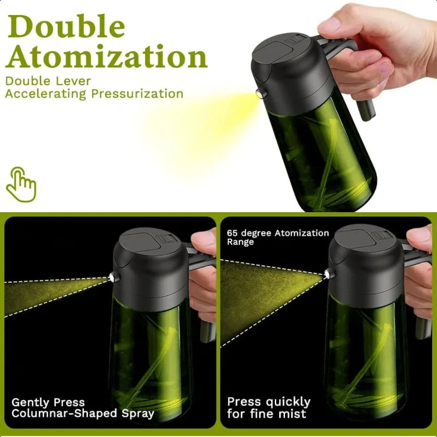 Oil Dispenser Bottle for Kitchen2 in 1 Olive Oil Dispenser for KitchenOil Sprayer for CookingSalad Frying BBQ Air FryerUpgraded