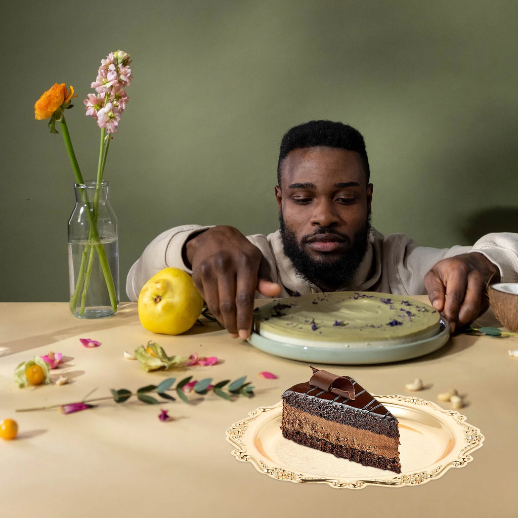 Smooth Delicate Iron Dessert Tray for Pastries Sweets Entertaining Party Table Decorative Platter Serveware for Entertaining