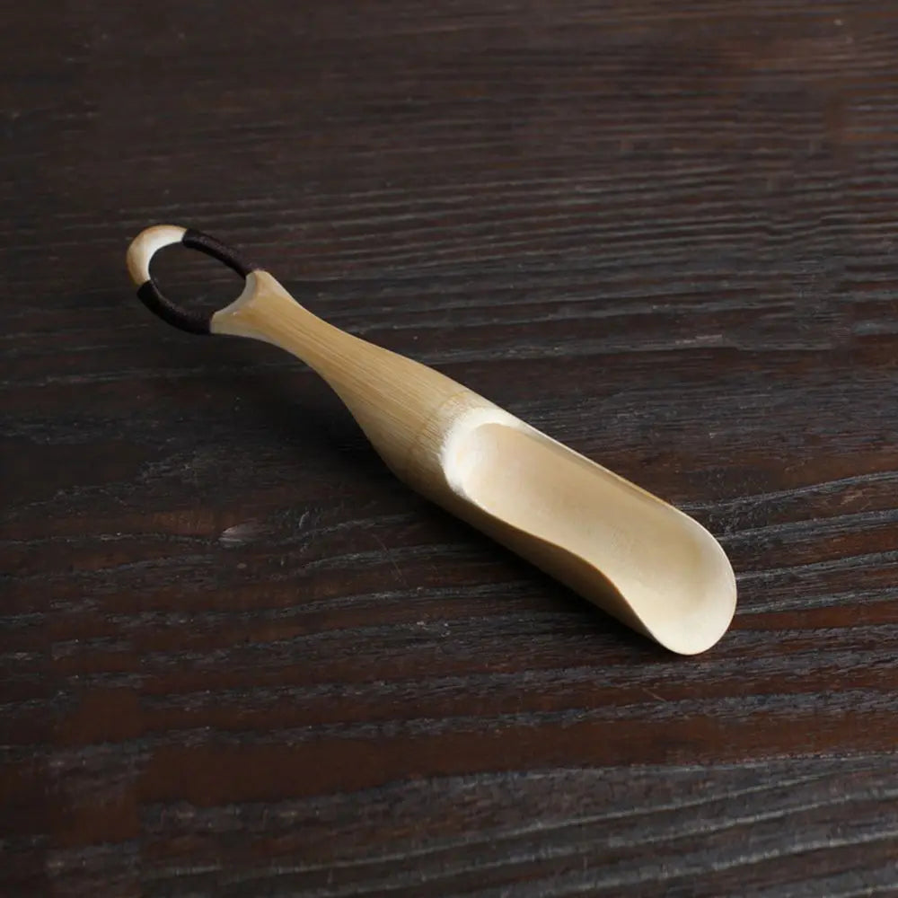 High Quality Tea Accessories Chinese Kongfu Wooden Bamboo Retro Style Natural Tea Scoop Delicate Spoon Portable Bamboo Teaspoon
