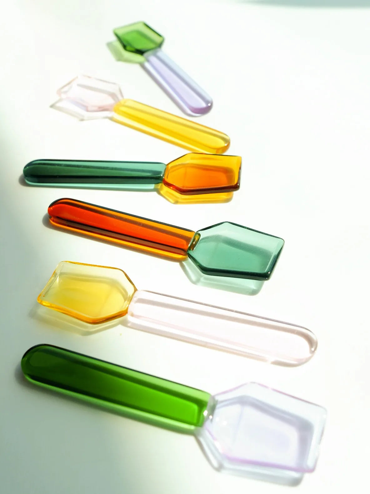 Glass Spoon Creative Cute  Stirring Spoon for Coffee Dert Ice Cr aron Sle Korean Version Dining Utensils