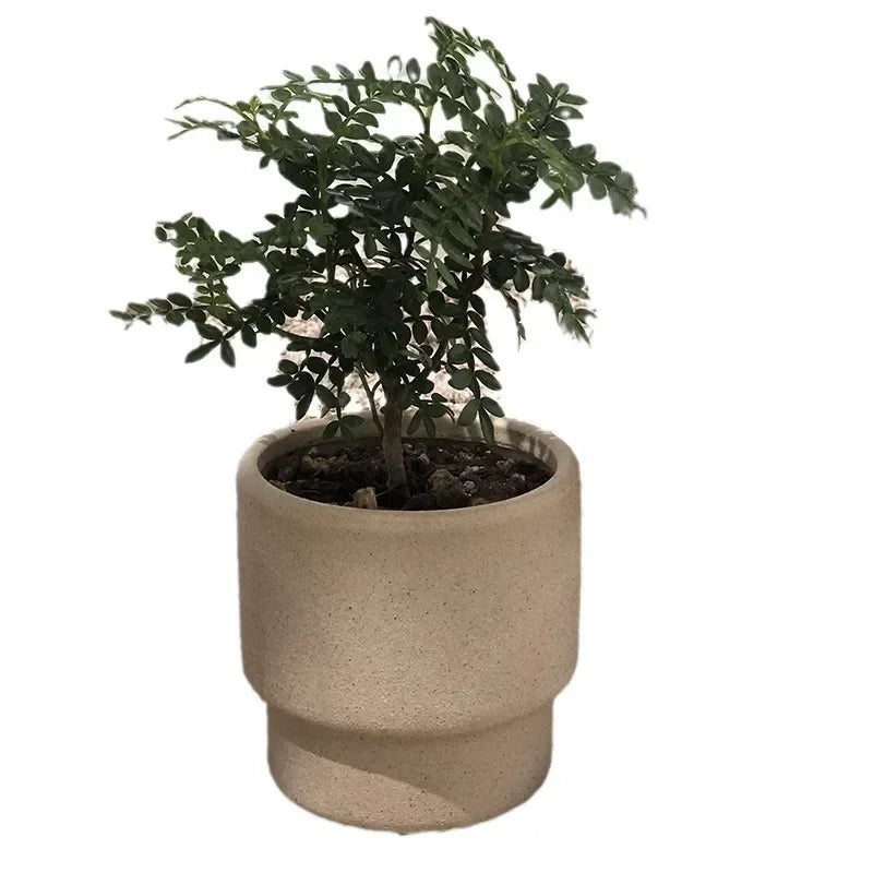 Ceramic Flower Pot Green Plant Potted Plant  Tabletop Coffee Shop Decoration Garden Supplies Planters
