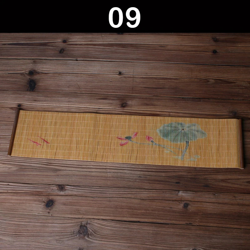 Tea Cup Mat Bamboo Weaving Heat Resistent Bamboo Table Placemat Tableware Zen Table Runner Coasters Tea Ceremony Accessories