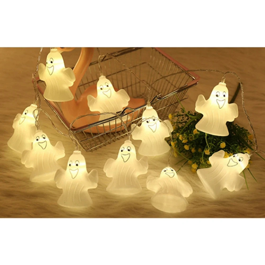 ETRT Halloween String Light Nightlight Mini Ghost Nightlight Small String Light for Halloween Decorative 1.5meter+10LED
