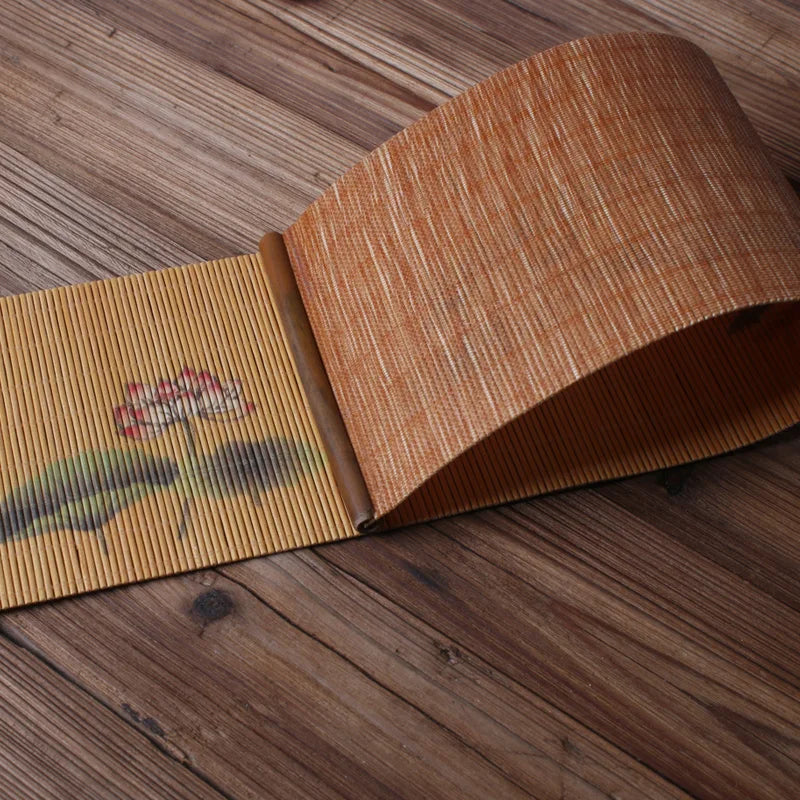 Tea Cup Mat Bamboo Weaving Heat Resistent Bamboo Table Placemat Tableware Zen Table Runner Coasters Tea Ceremony Accessories