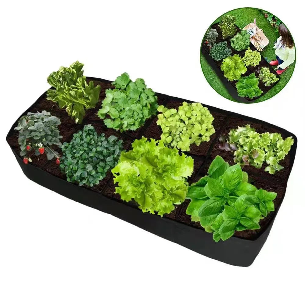 4/8 Grids Felt Grow Bag Flower Plant Pot for Vegetable Tomato Potato Mushroom Growing Planter Garden Flower Planting Pots
