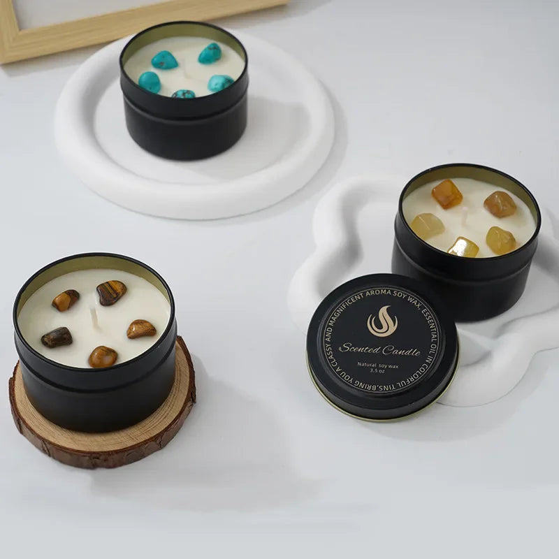 Scented Candle Gift Soy Wax Aromatherapy Candles Iron Cans Soy Wax Home Decoration m