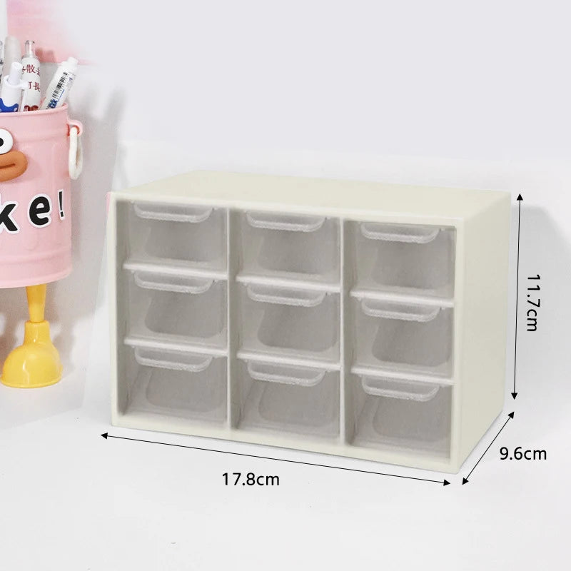 Multi-layer Desktop Storage Box Large Capacity Dustproof Organizing Box Multifunctional Transparent Six Grid Drawer Storage Box