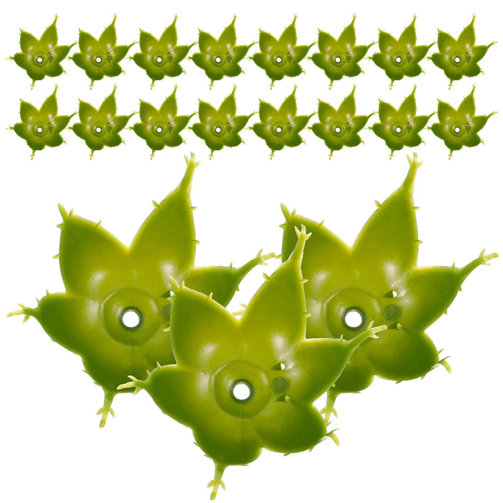 100Pcs Flower Calyxes Plastic Fake Artificial Rose Calyx Sepals DIY Craft Materials for Flower Stems Receptacles