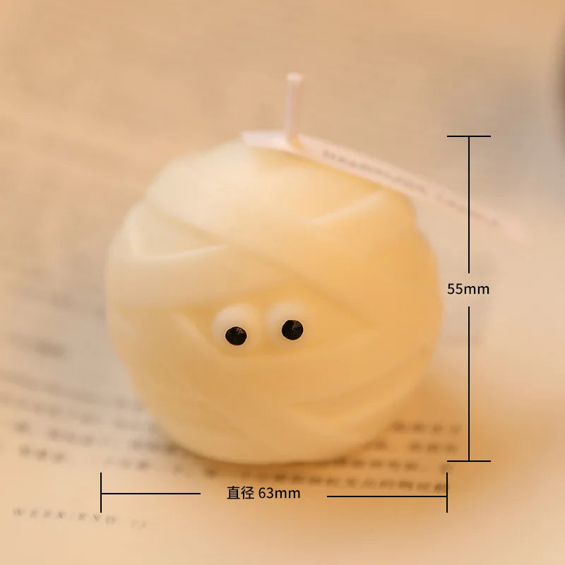1pc Mummy Scented Candle Creative Bandage Shaped Candle Gift For Halloween Party Table Decorations Ornaments