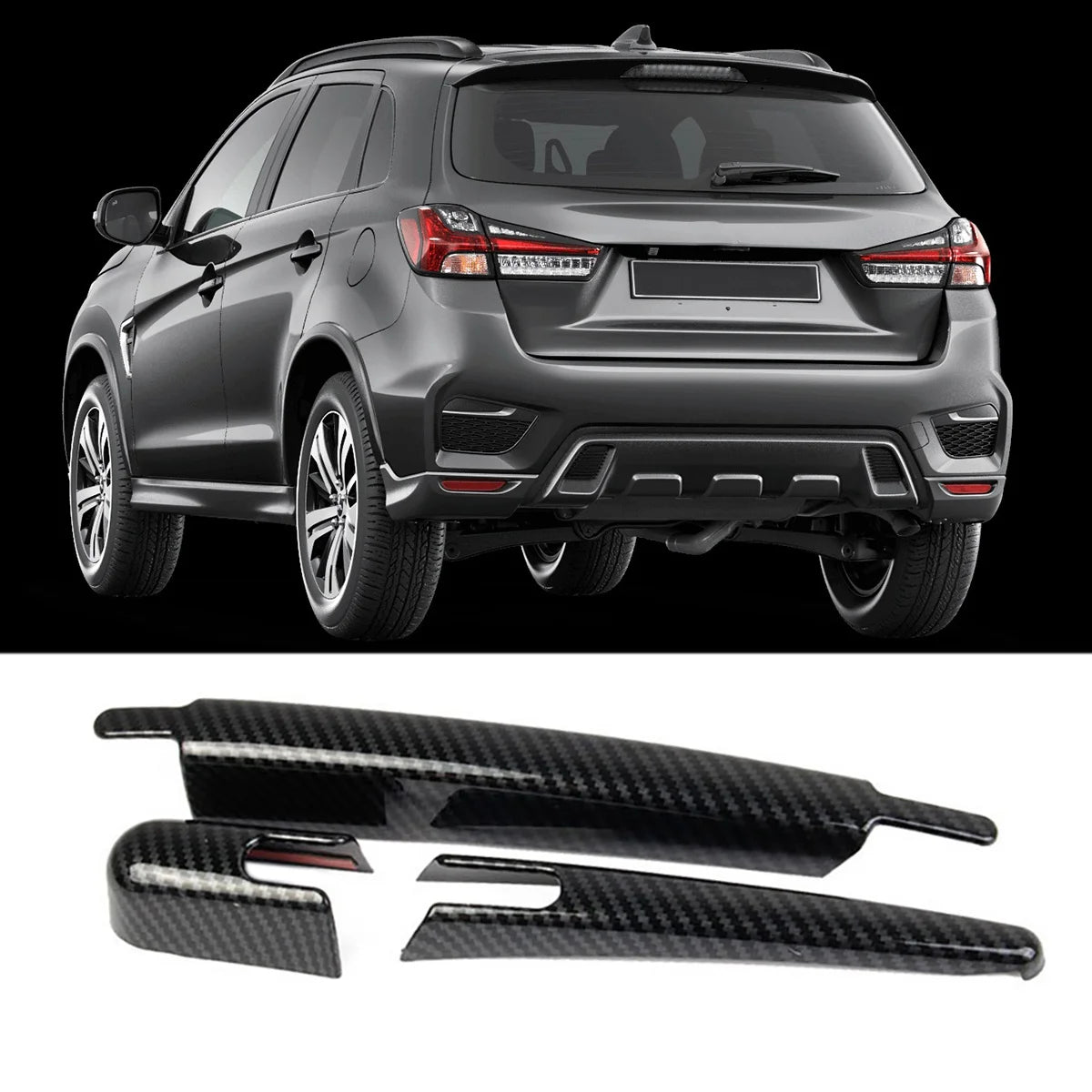 Carbon Fiber Rear Wiper Trim Sticker Window Protection Wiper Cover