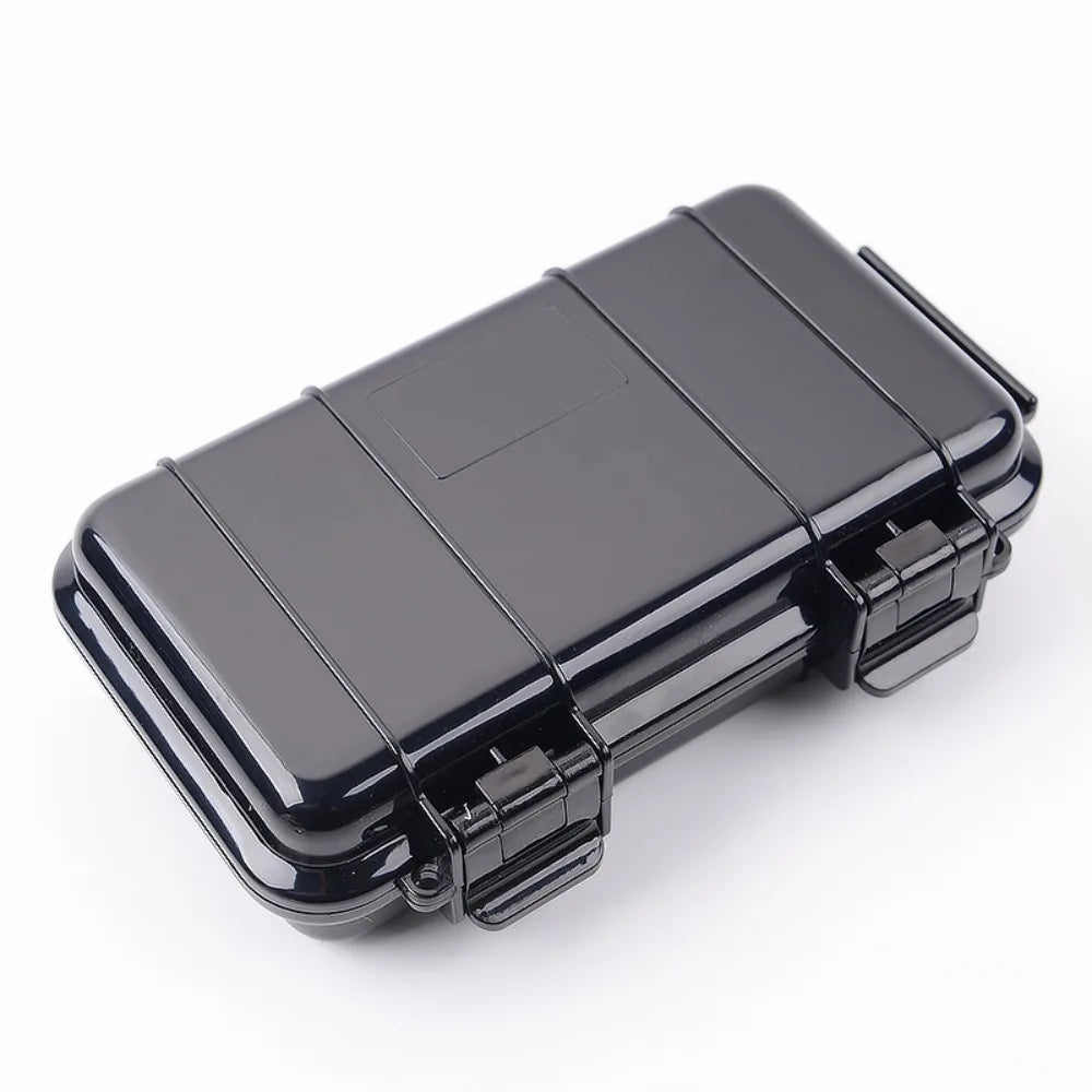 Professional ABS Sealed Toolbox Waterproof Shockproof Equipment Dry Box with Foam Lining Black Camping Storage Box