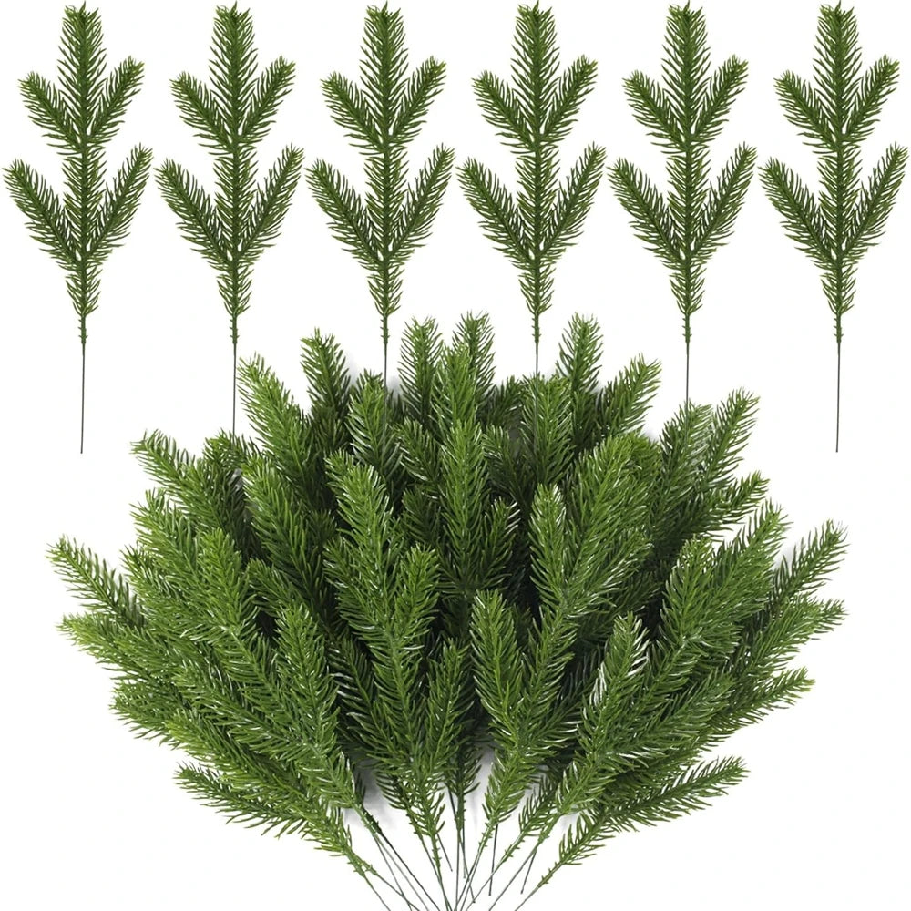 20/50Pcs Artificial Plants Christmas Tree Home Room Table Decoration Outdoor Yard Garden Accessories Household Products Vase Diy