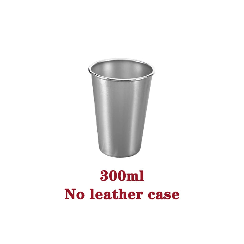 30ml-500ml Stainless Steel Metal Cup Beer Cups White Wine Glass Coffee Tumbler Travel Camping Mugs Drinking Tea Mug Set Outdoor