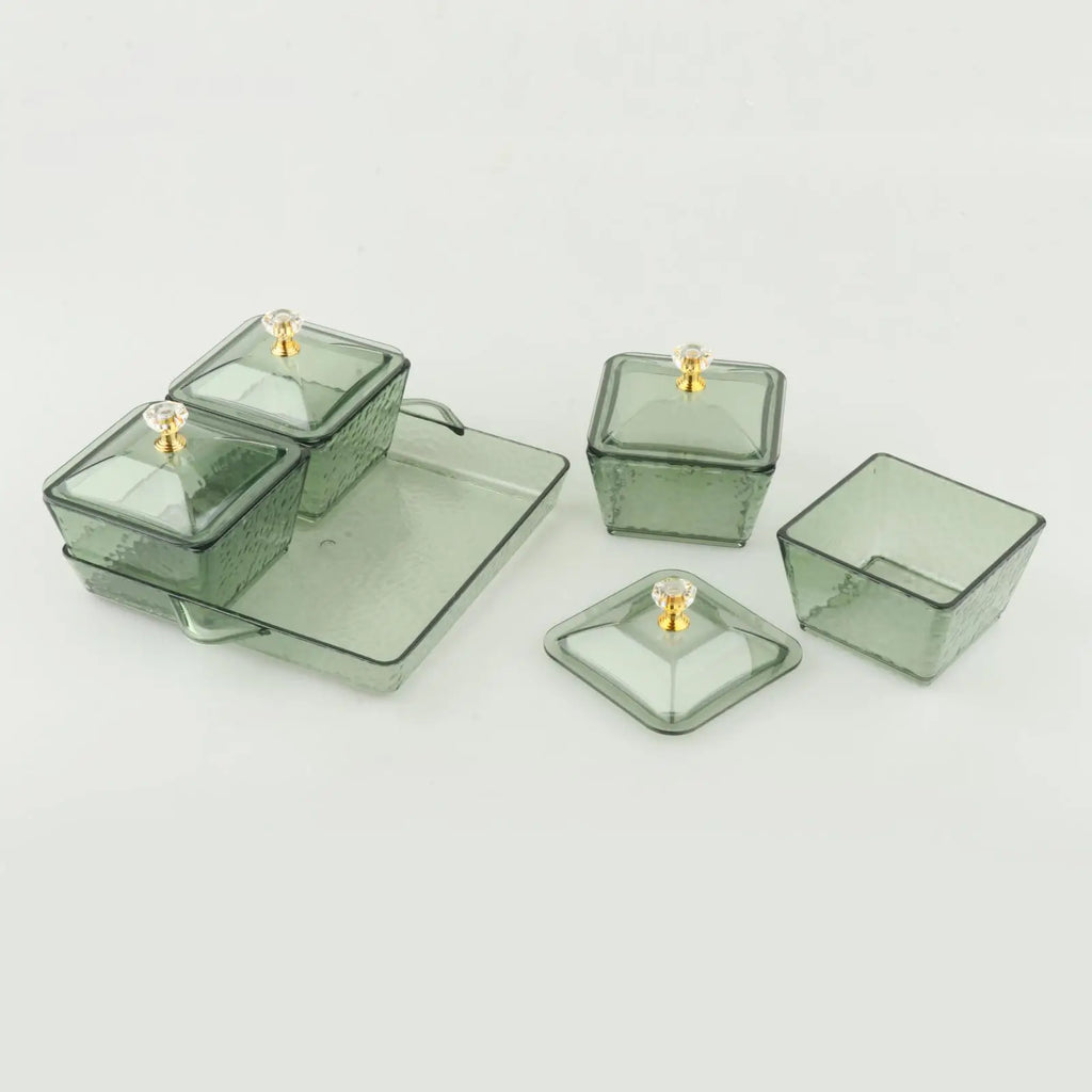 Appetizer Tray Divided Serving Container with Lid Food Storage Container Box Nordic Candy Serving Platter for Kitchen Cookies