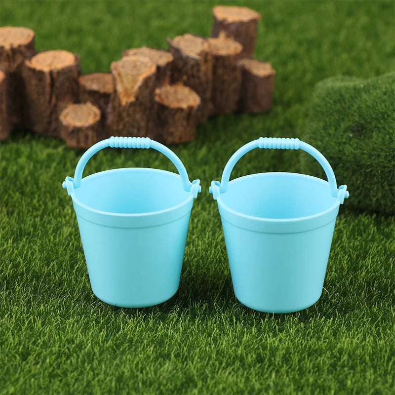 1:12 Dollhouse Miniature Watering Can Bucket Sprinkler Shovel Model Gardening Tools Decor Toy Doll House Accessories