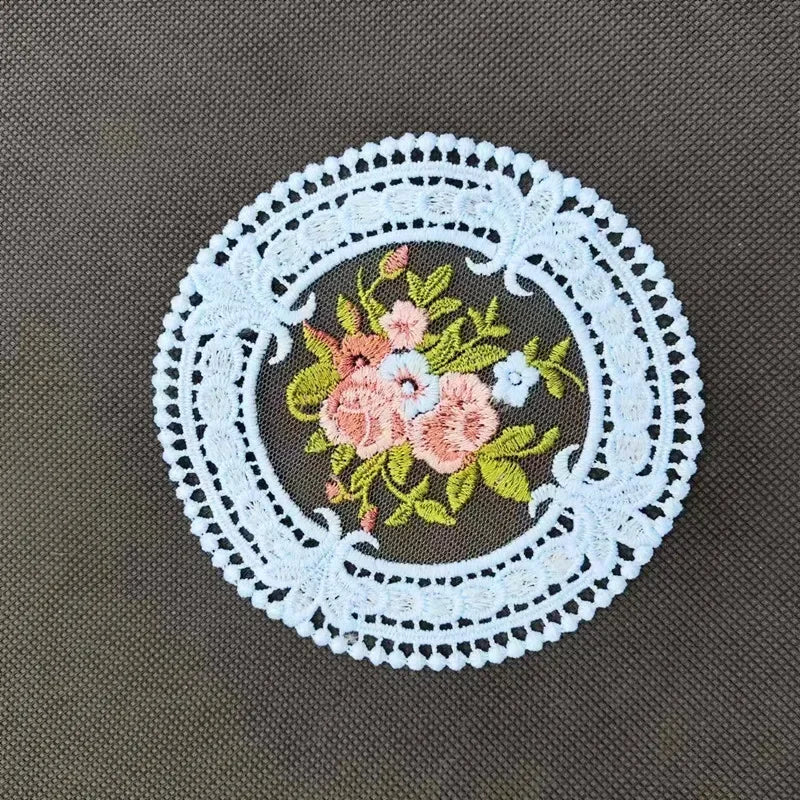 1Pc Dinning Lace Table Cover Embroidered Table Cloth Elegant Round Tablecloth Coffee Coasters Napkin Party Wedding Decoration