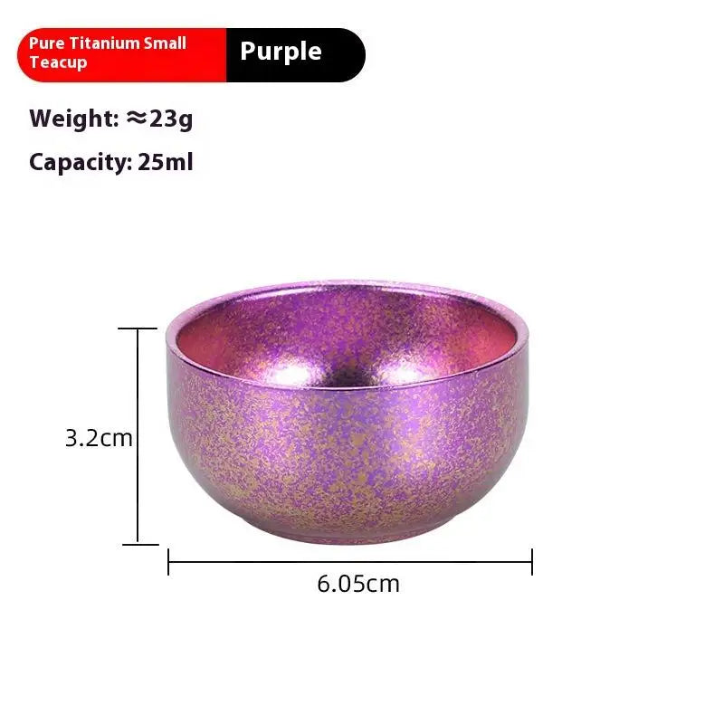 Pure Titanium Small Tea Cup Coffee For Outdoor Portable Camping Coffee And Tea Tableware Brewing Hiking Tea Cup Teapot