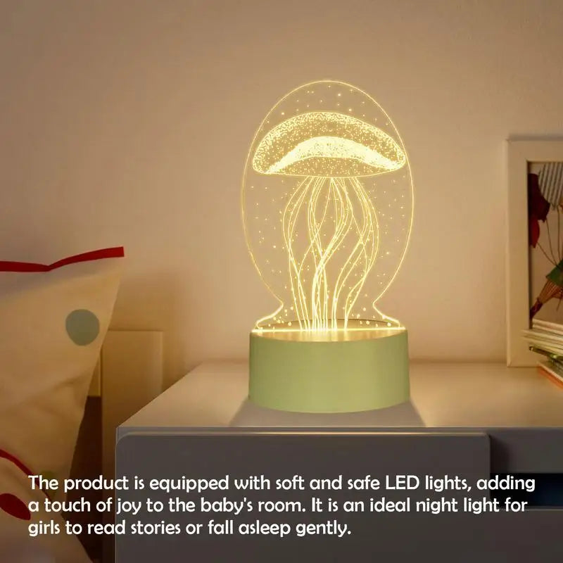 Acrylic Table Lamp Cute Nightlight Table Decorations Colors Changing Dimmable Bedside Night Lamp For Home Decorations
