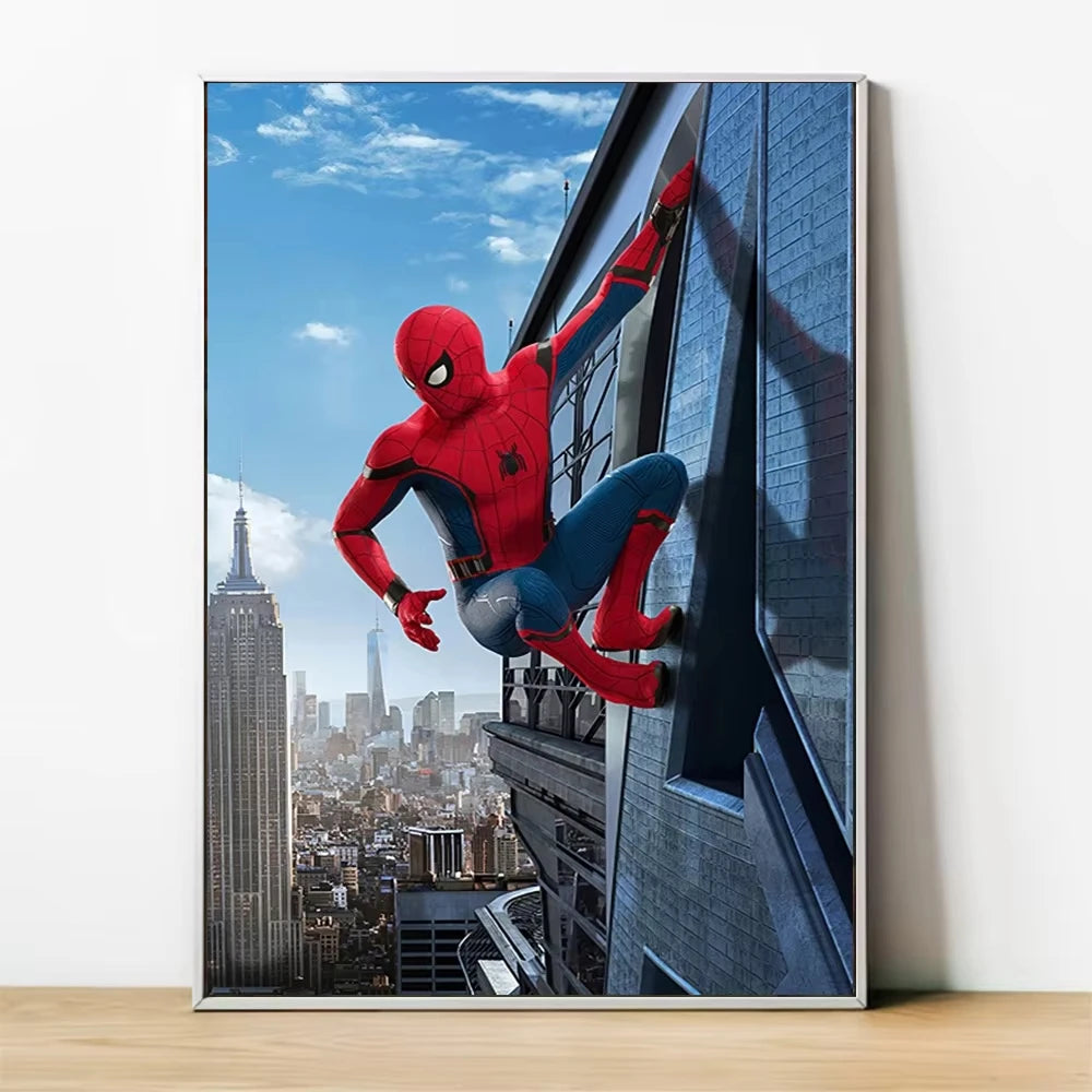 MINISO Marvel Superheroes Avengers Spider-Man Iron Man Parlor Bedroom Decorative Art Posters Wall Mural Canvas Painting Printing