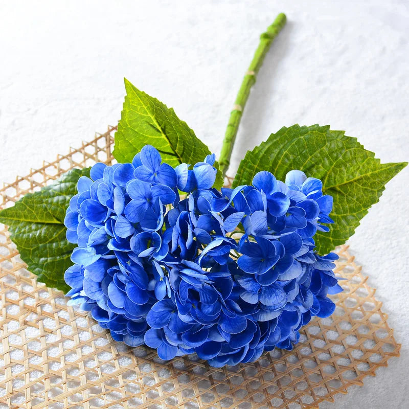 Green Hydrangea Artificial Flower 3d Hand Moisturizing Big Hydrangea Home Decoration Floral Wedding Decoration Fake Flower Hand