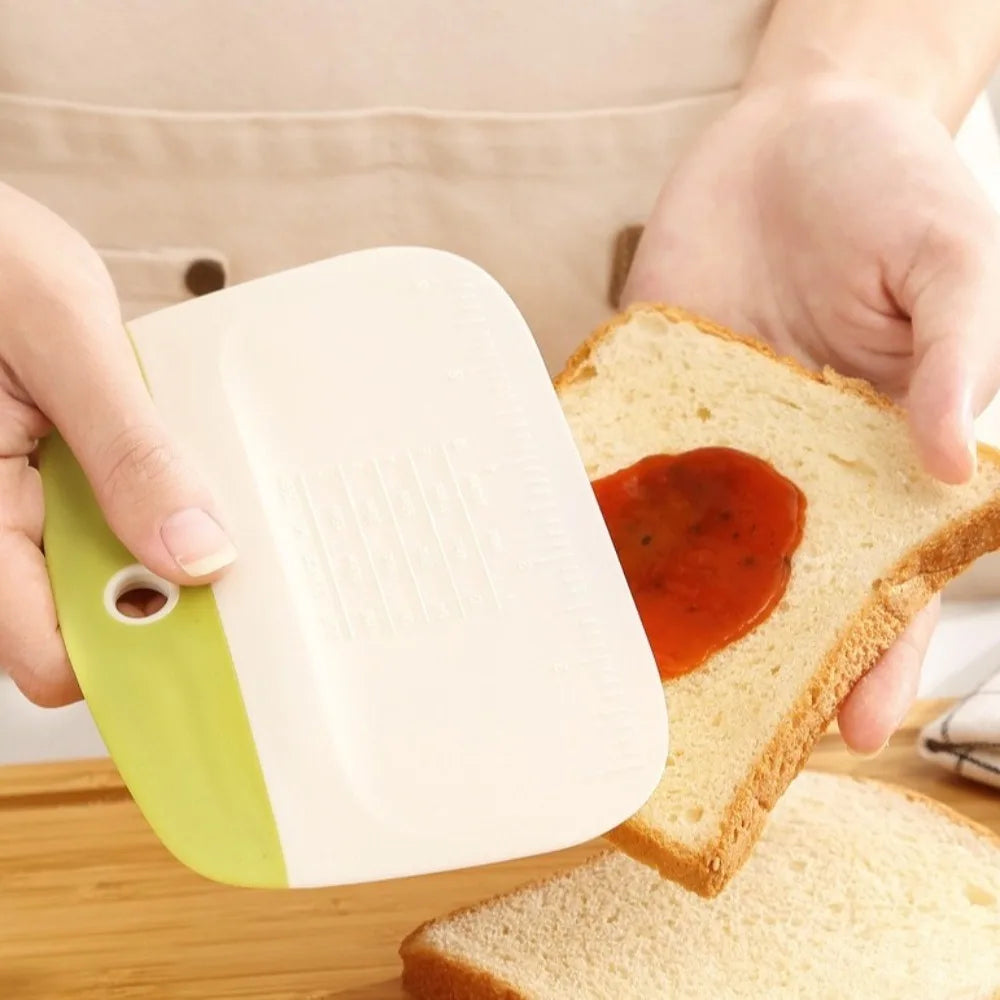 2PCS Kitchen Gadgets Multipurpose Dough Pastry Cutter with Measuring Scale DIY Bench Scraper Plastic Dough Scraper Cake