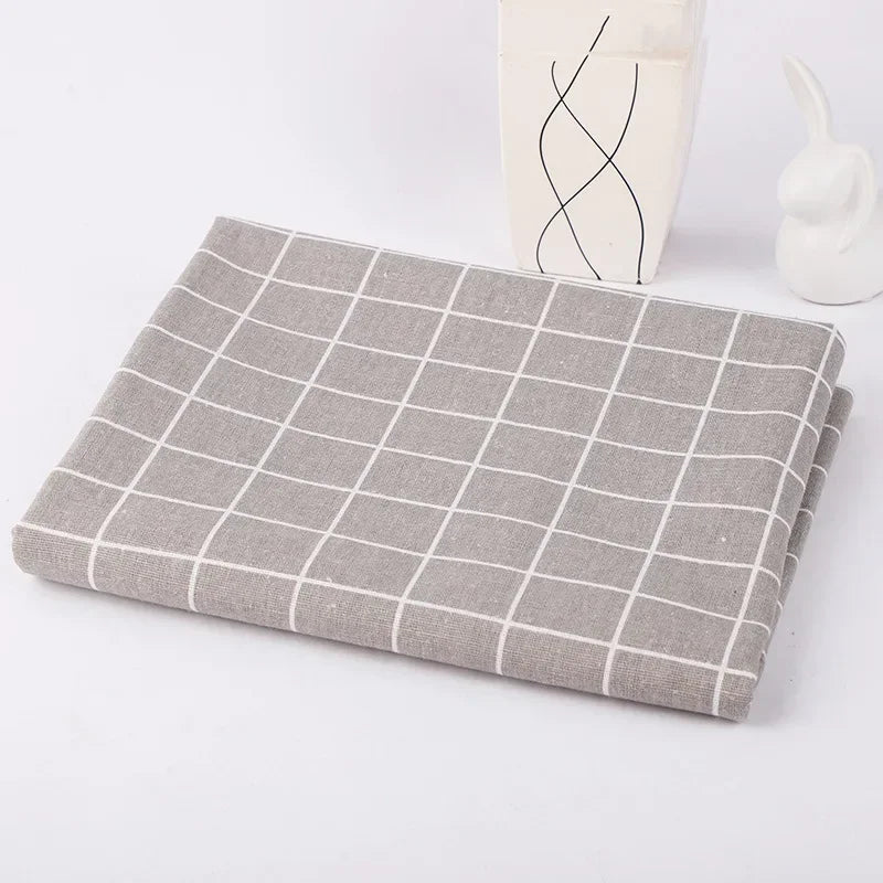 Printed Linen Cotton Fabric Cloth For Curtain Christmas Home Tablecloth Table Runner Pillow Cushion Handwork Sewing Placemat Bag