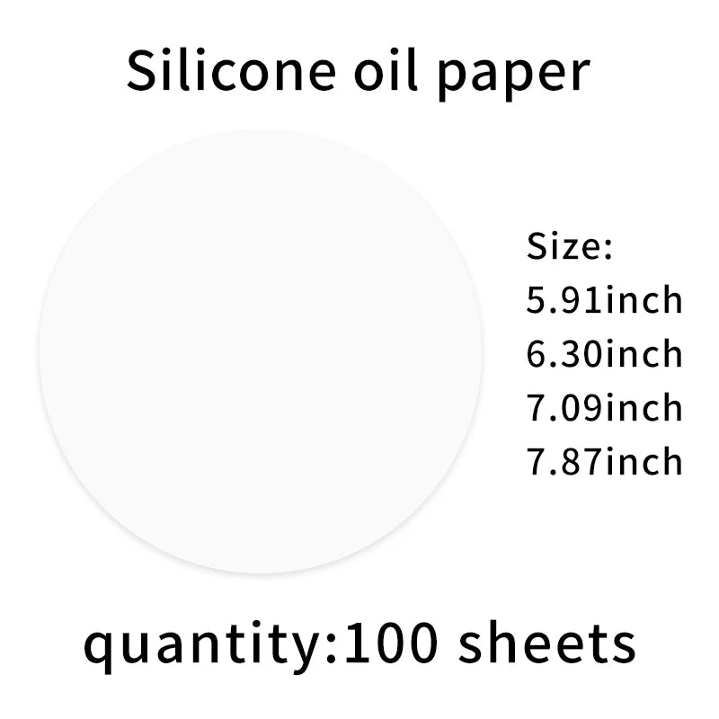 100 Pcs pcs Round Baking Paper Circle Parchment Paper Liner BBQ Oven Patty Hamburger Paper Cake Non-Stick Baking Paper Tools
