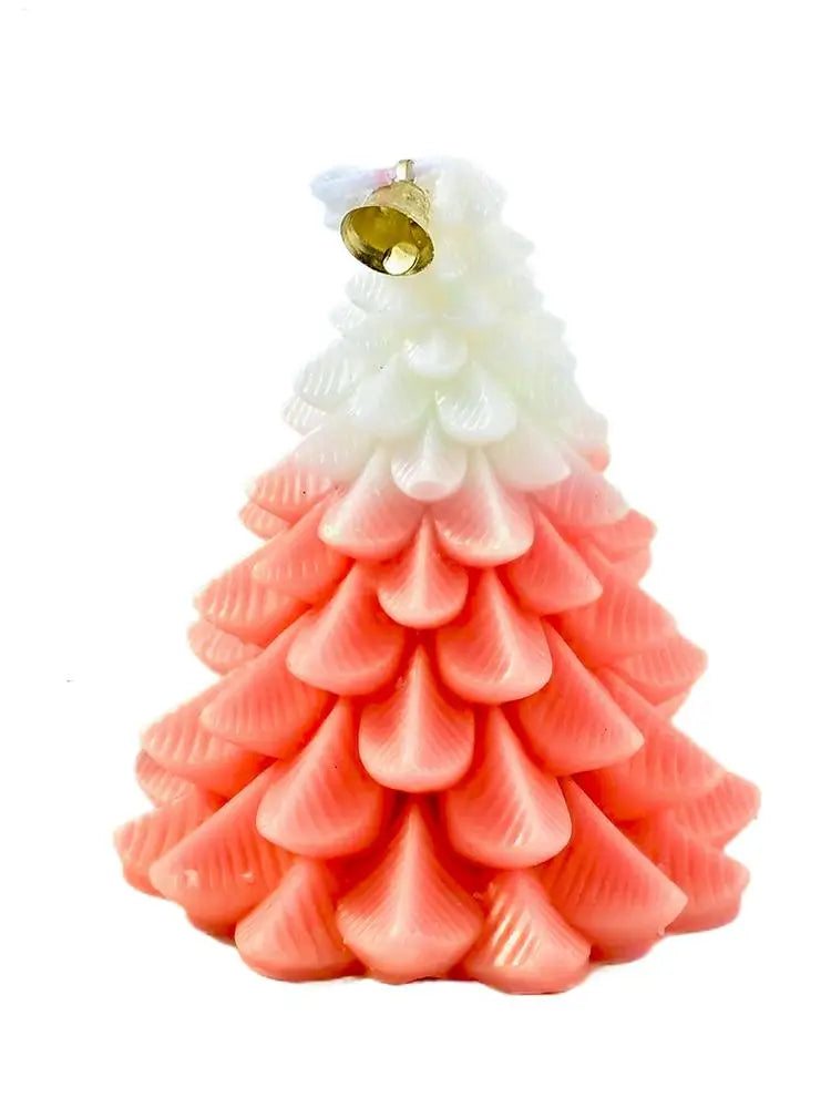 Christmas Candles Tree Shaped Long Lasting Burn Time Decor Winter Candle For Christmas Halloween Party Birthday Holiday Wedding