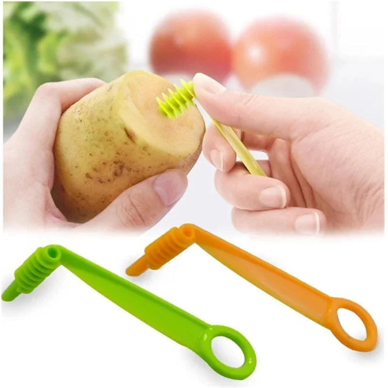 2PC SpiralSlicer Blade Hand Slicer Cutter Cucumber Carrot Potato Vegetables Spirals Knife Kitchen Tool Random Color Dropshipping