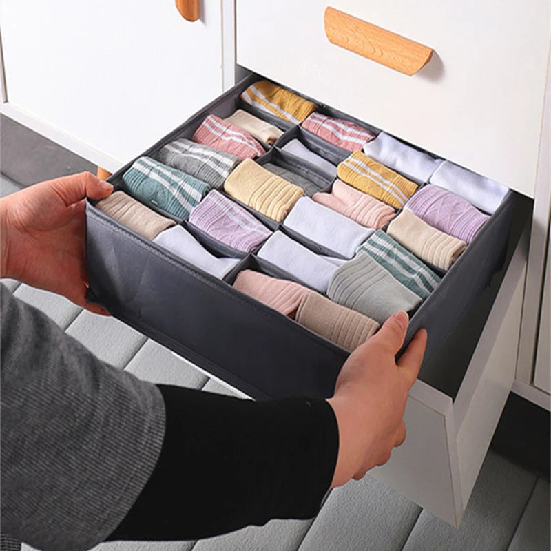 Organizer Socks Storage Box Drawer Organizers Cabinet Wardrobe Clothes Underwear Socks Bra Pants Clothing Bedroom Storage Boxes