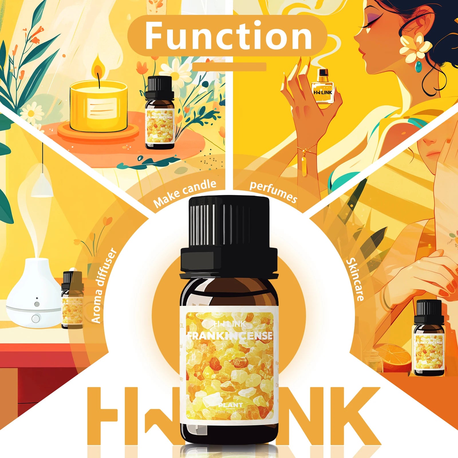 Frankincense Essential Oil 10ml 100% Pure Natural Frankincense Oil For Hair Care, Home Diffusers, Skin,Aromatherapy, Massage