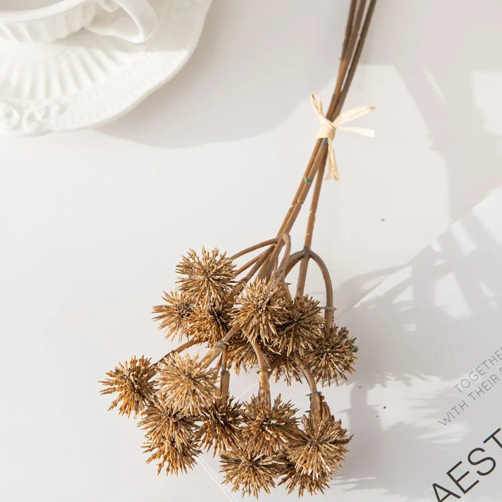 Artificial Plants Spike ball Hot sale Wedding Bride Bouquet Home Vase Garden Dining Table Indoor Outdoor Diy Gift Box Decor