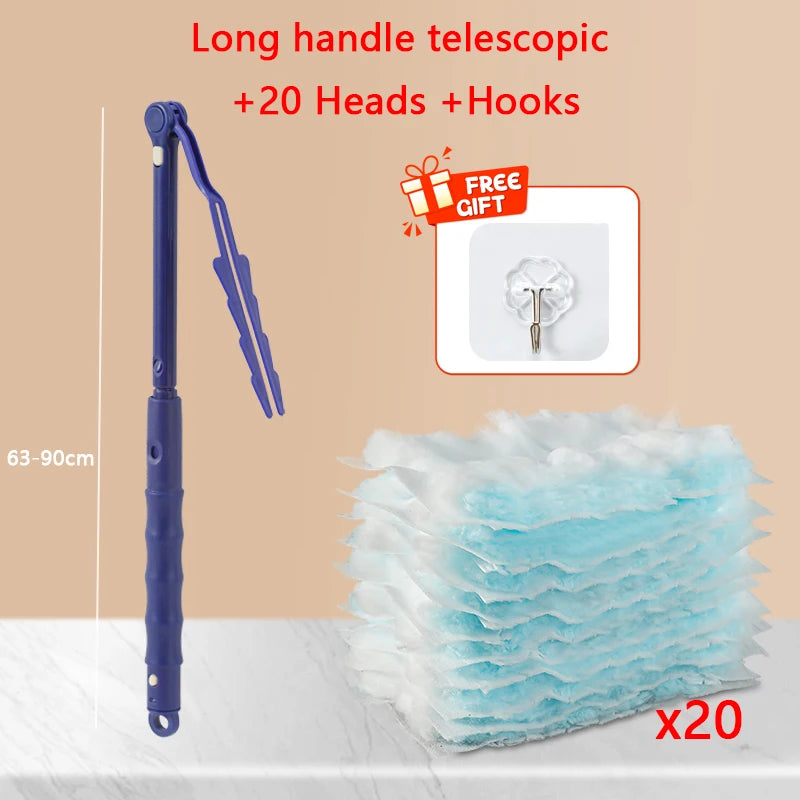 Disposable Dusters With Replace Heads Refills Bulk Duster Brush For Cleaning Home Office Blinds Car Surface Duster Cleaning Tool