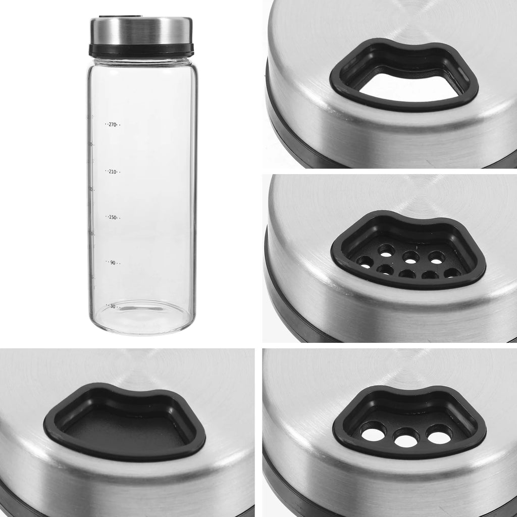 300Ml Spice Jar Premium Rotary Pepper Bottle Condiment Container for Kitchen Seasoning Storage Space Saving Portable Bbq Home