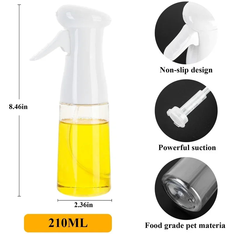 210ml Oil Spray Bottle Kitchen Oil Bottle Cooking Baking Accessories Vinegar Mist Sprayer Barbecue Spray Bottle Cooking BBQ Tool