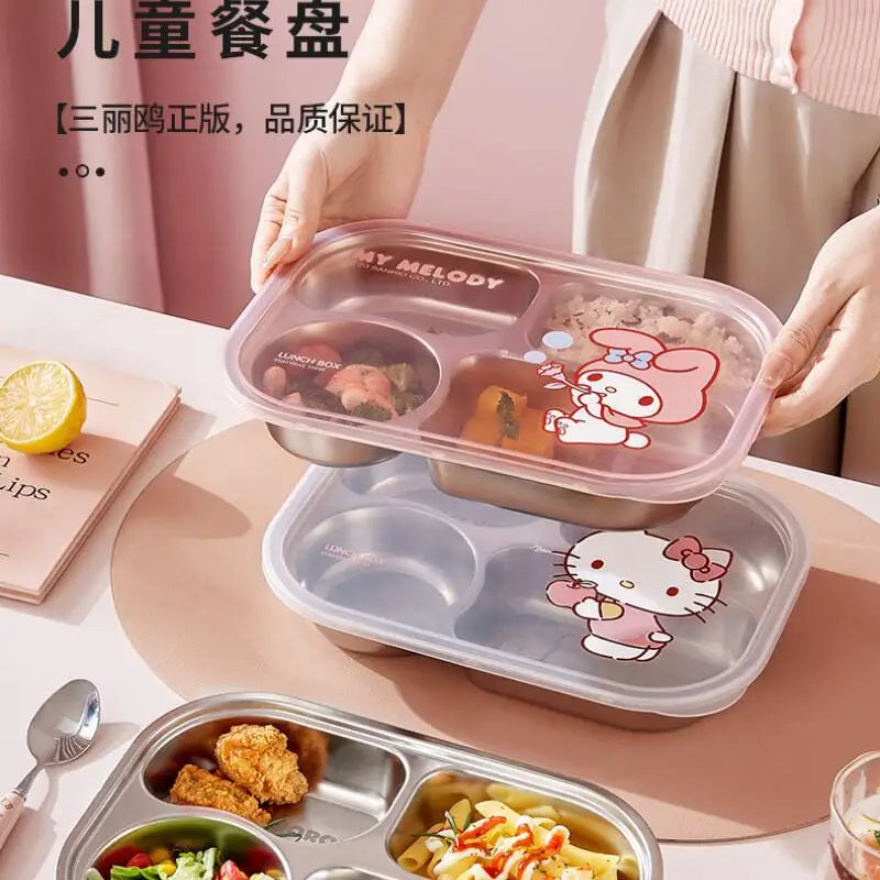 Sanrio My Melody Hello Kitty Cinnamoroll Lunch Box Sealed Box Hit Product New Product Cute Cartoon Adult Student Cute Outdoors