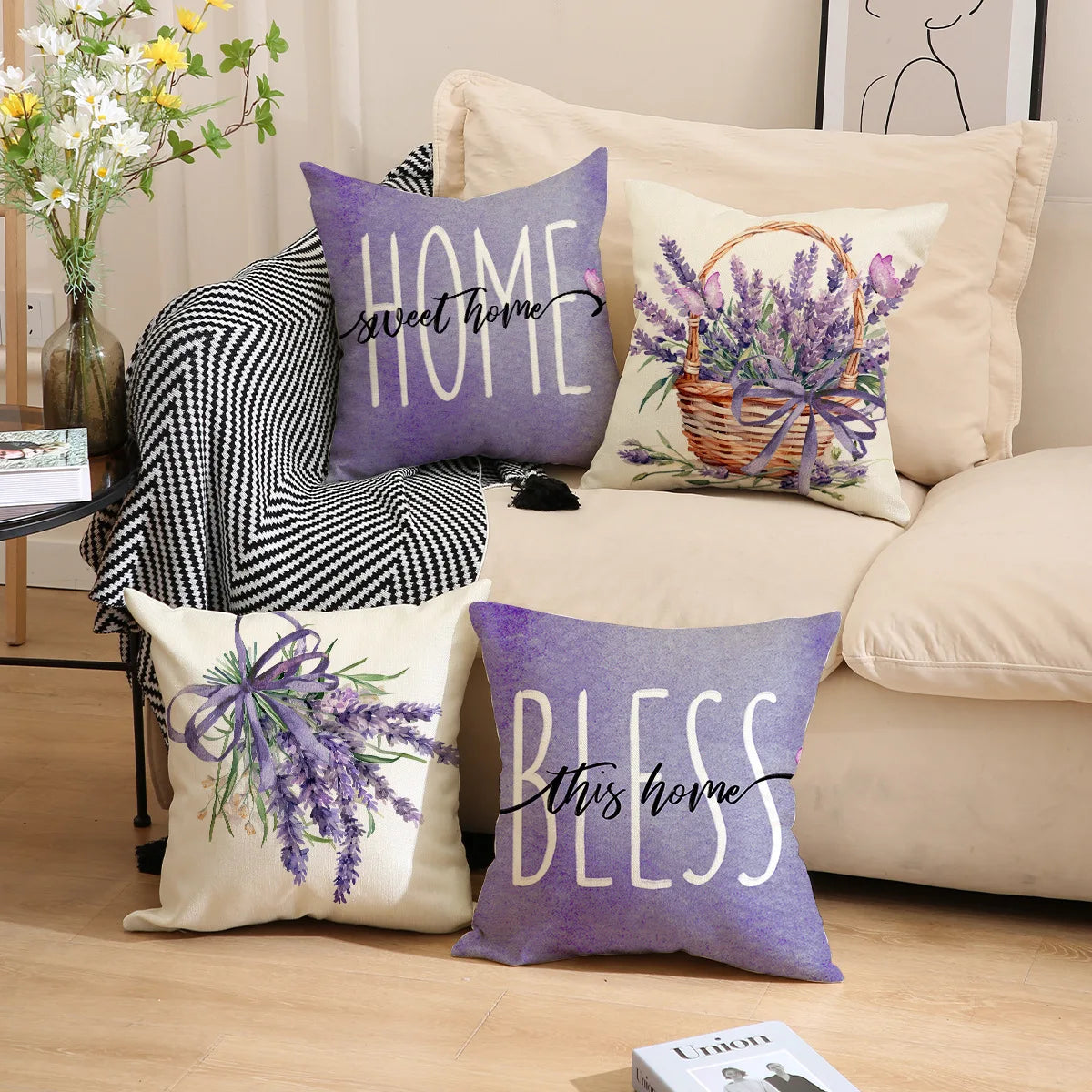 Pillow 45*45 Floral Case Square Bed Sofa Home Decor Throw Pillow Cover Cushion Cover Decorative for Living Room Home Decoration