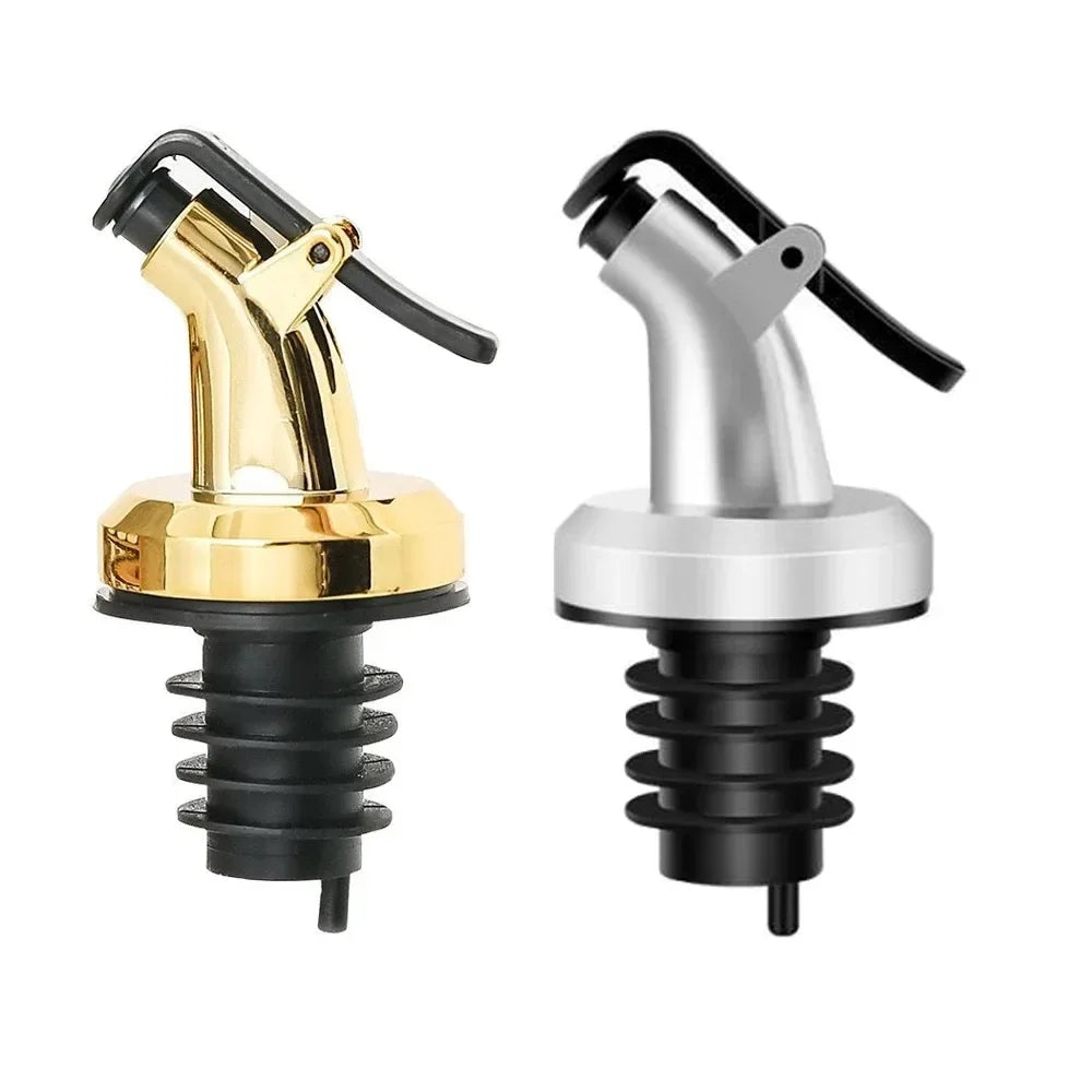 1-4Pcs Oil Bottle Stopper Cap Dispenser Sprayer Lock Wine Pourer Sauce Nozzle Liquor Leak-Proof Plug Bottle Stopper Kitchen Tool