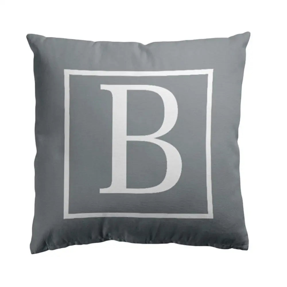 Pillow Cover Cushion Case 45x45cm English Letter Print Home Sofa Bed Car Decor