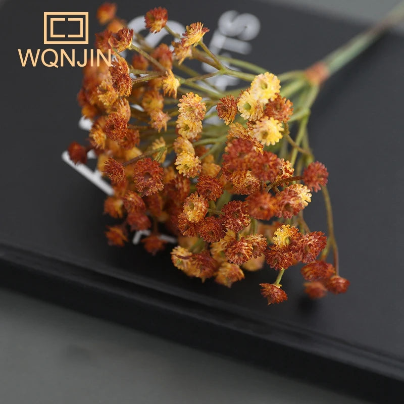 Simulated Flowers, Retro Autumn Babysbreath, Small Bouquets Flowers for Home Decoration, Flower Arrangement Accessories