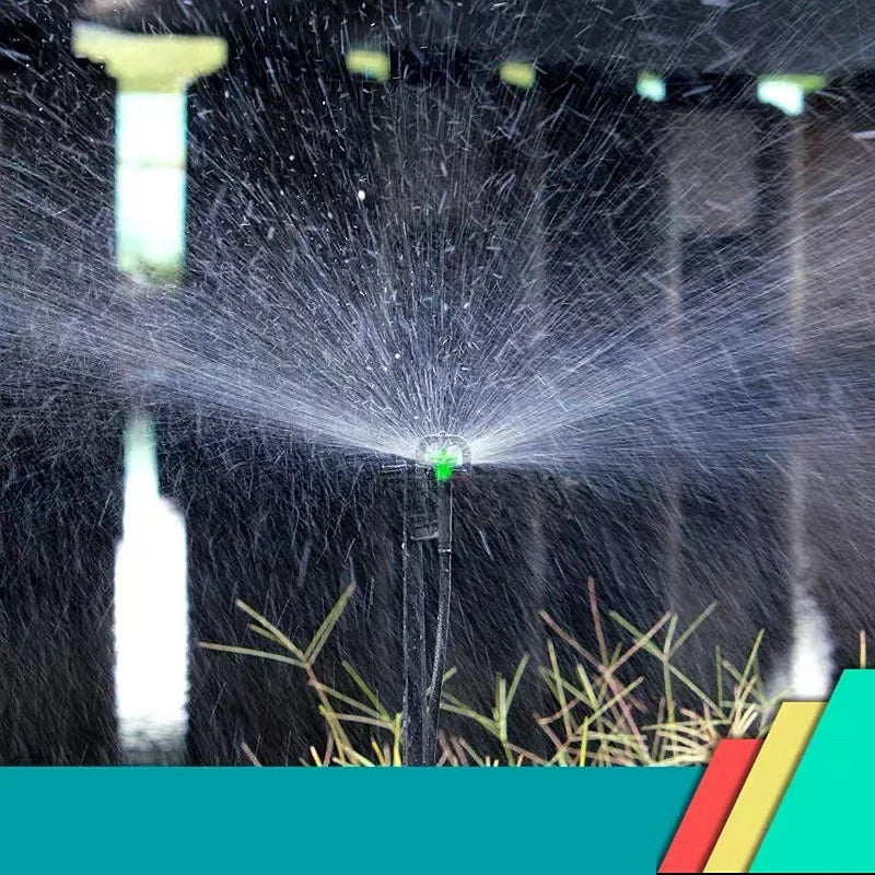 2PCS Spray Rotating Nozzle Garden Greenhouse Atomization System Dripper Drip Refraction Roatory Irrigation Mist Emitter Stake