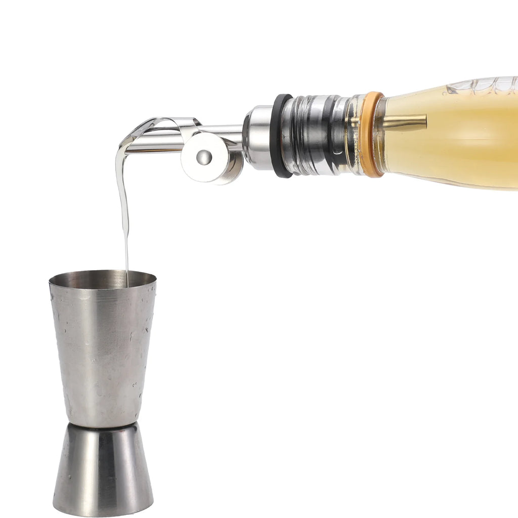 1PC Oil Bottle Stopper Cap DispenserStainless Steel Automatic Open Cap Pour Nozzle Sprayer Leak-Proof Wine Spout Kitchen Tool