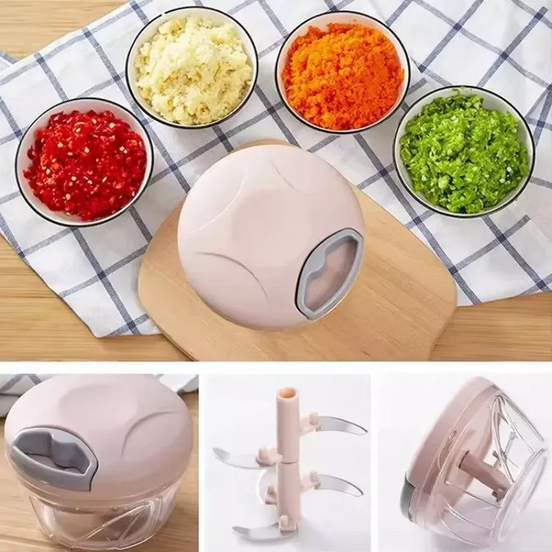 500/900ML Garlic Chopper Manual Garlic Press Food Vegetables Cutter Meat Grinders Kitchen Gadgets Hand Mincer Garlic Masher